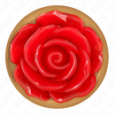 Kink - plug anale in oro rosa con rosa rossa l