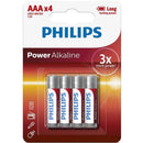 Philips - batteria alcaline aaa lr03 blister*4