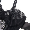 Subblime - 955502 body in pizzo con fiocchi e giarrettiere nero l/xl