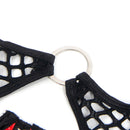 Subblime - 955533 reggiseno in vernice rossa con cerniera e reggiseno a retino s/m