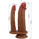 Pretty love - hulbert doppio dildo realistico con vibrazione mulato
