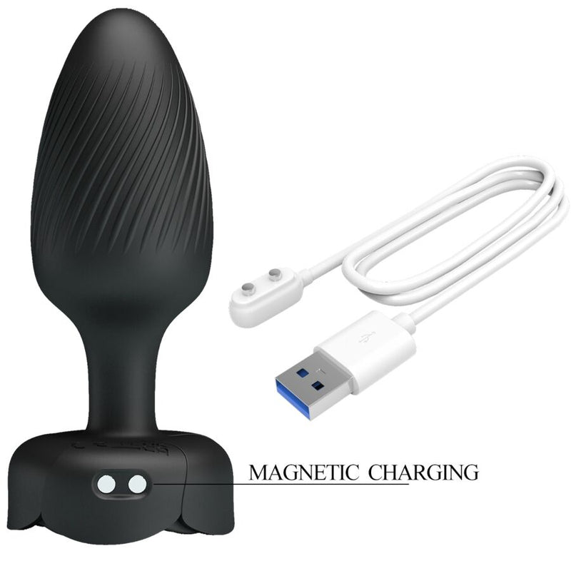 Pretty love - osborn plug anale con luce led nero 9,8 cm