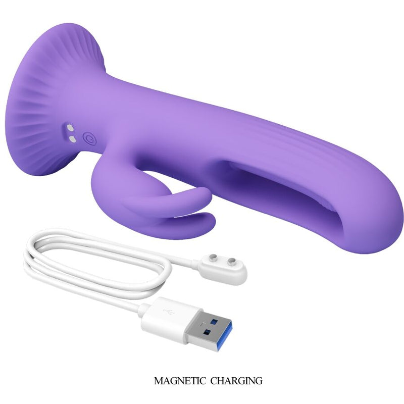 Pretty love - vibratore coniglio killmoulis 12 modalità di vibrazione viola