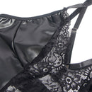 Subblime - 957520 abito in pelle con pizzo floreale nero s/m