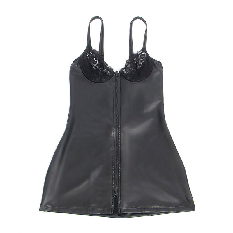 Subblime - 957568 abito in pelle con zip nero s/m