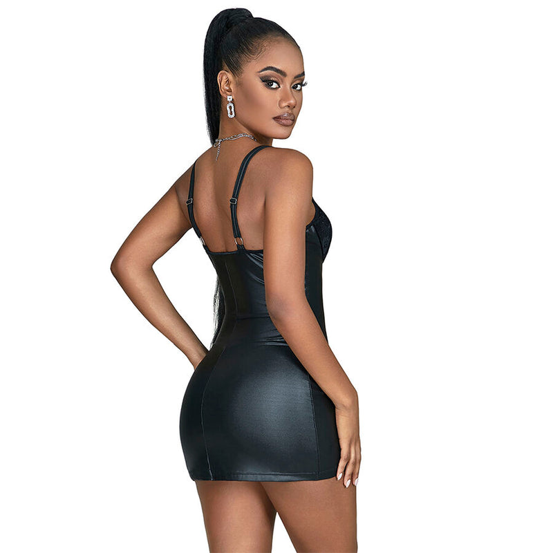 Subblime - 957575 abito in pelle con zip nero l/xl