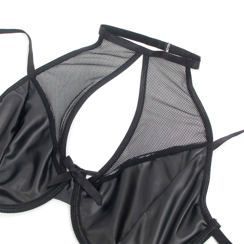 Subblime - 957582 set reggiseno e gonna in pelle nero s/m