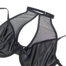 Subblime - 957599 set reggiseno e gonna in pelle nero l/xl