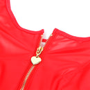 Subblime - 957681 abito in pelle con zip cuore rosso s/m