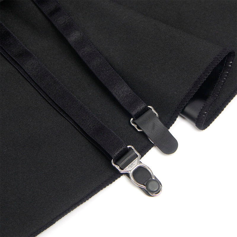 Subblime - 957711 abito in pelle con zip e pizzo nero l/xl