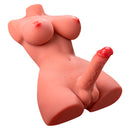Xise - bellissimo torso femminile lady boy con dildo con vibrazione e spinta 49 cm