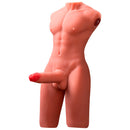 Xise - jason mezzo corpo torso maschile realistico con spinta e vibrazione 55 cm