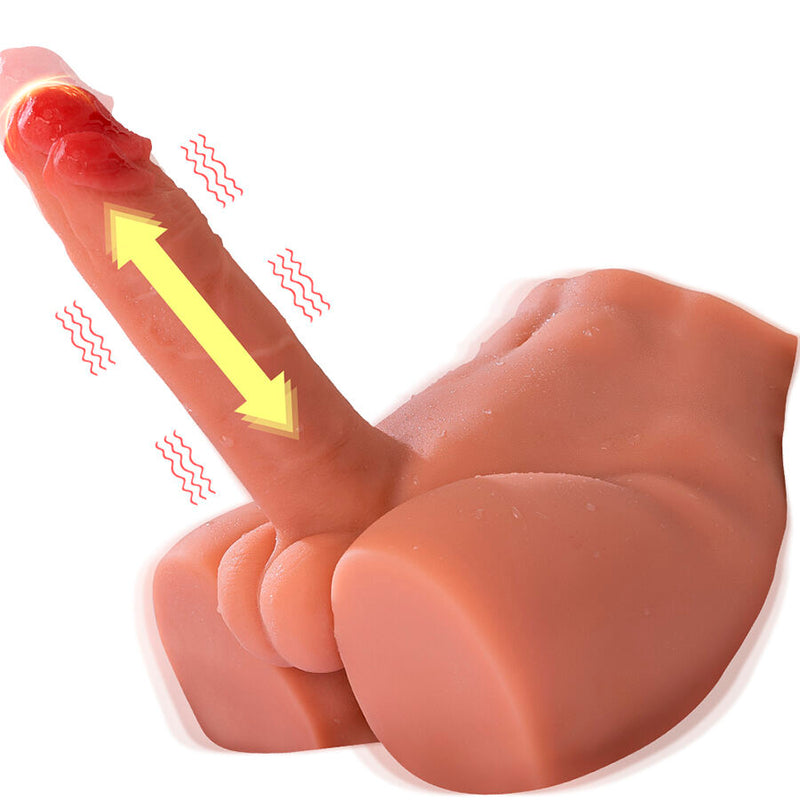 Xise - peel dildo ass realistico dildo masturbatore posizione frontale con spinta 17,5 cm