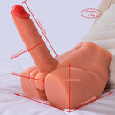 Xise - peel dildo ass realistico dildo masturbatore posizione frontale con spinta 17,5 cm