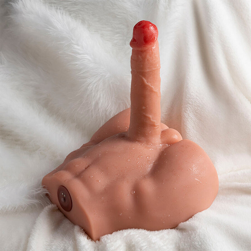 Xise - peel dildo ass realistico dildo masturbatore posizione frontale con spinta 17,5 cm