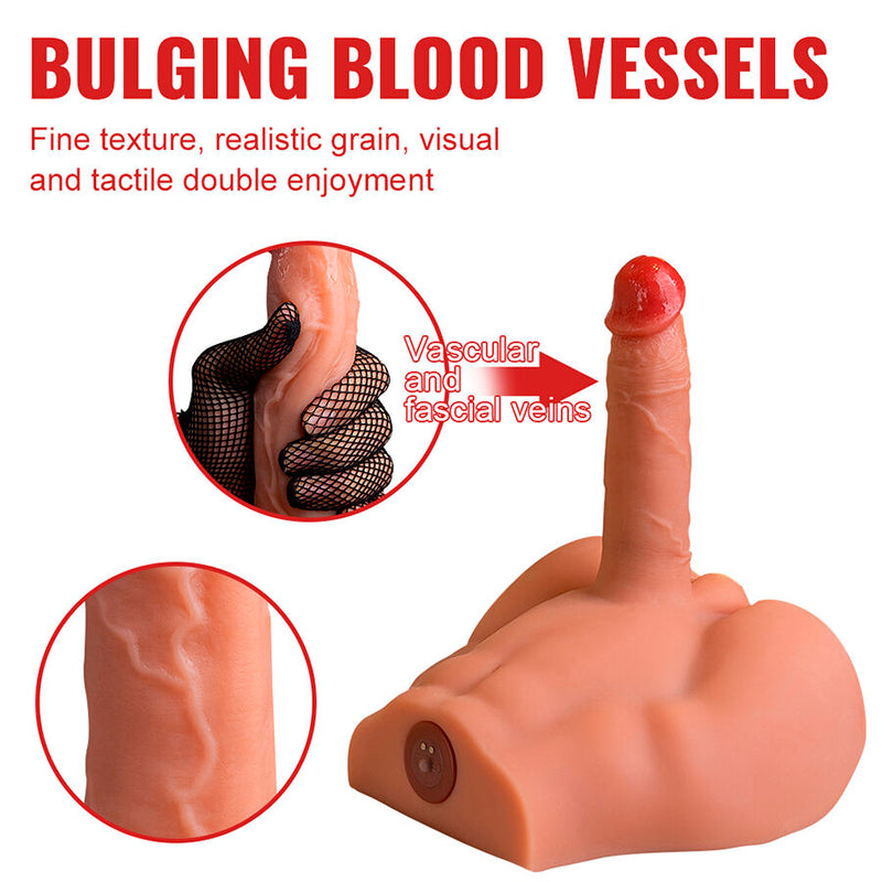 Xise - peel dildo ass realistico dildo masturbatore posizione frontale con spinta 17,5 cm