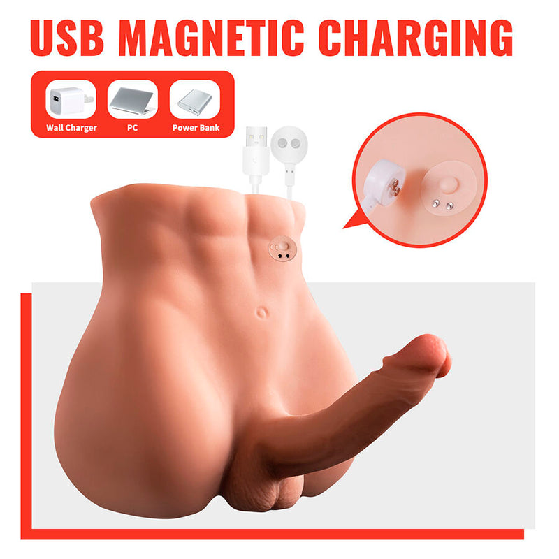 Xise - bertlett dildo ass realistico dildo e ano masturbatore posizione frontale con spinta 18 cm