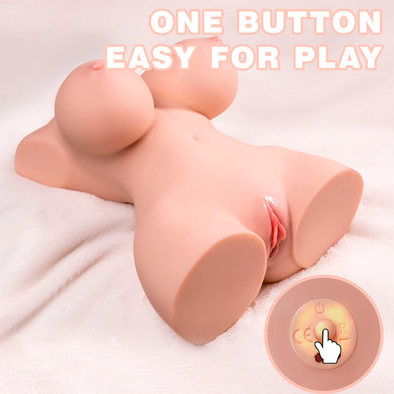 Xise - torso realistico piccolo e spinto con vibrazione femminile 40 cm