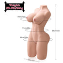 Xise - erica spinta torso realistico con vibrazione femminile 84 cm