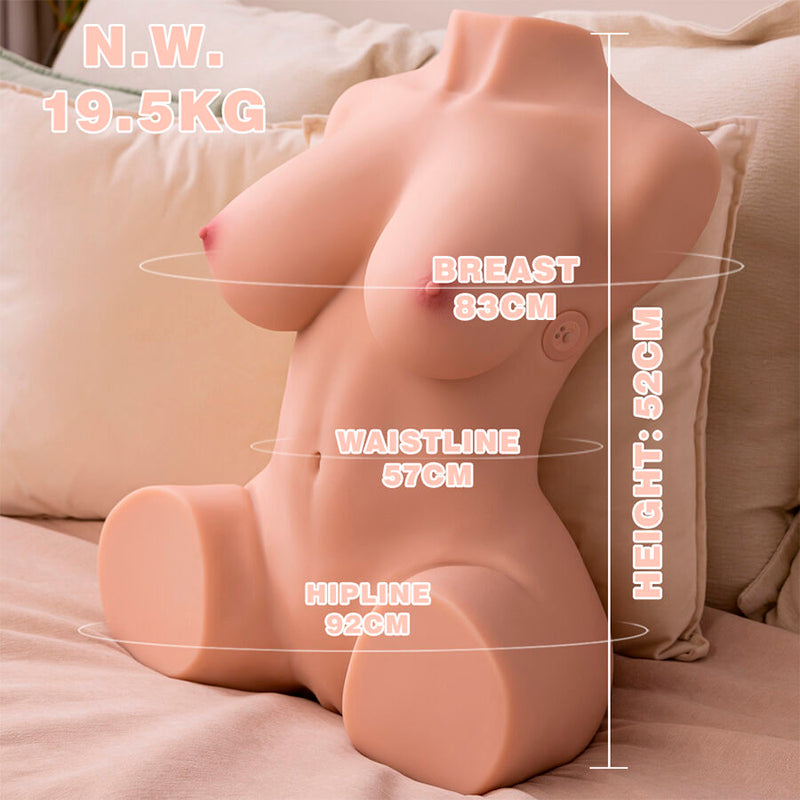Xise - dania thrusting torso realistico con vibrazione femminile 52 cm