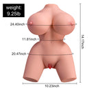 Xise - frieda torso femminile realistico con vibrazione 36 cm