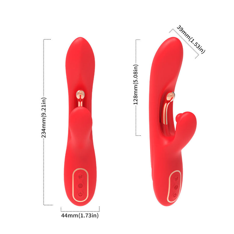Armony - vibratore stimolatore punto g e clitoride con lingua oscillante rosso