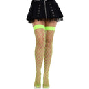 Leg avenue - collant a rete larga verde neon