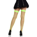 Leg avenue - collant a rete larga verde neon