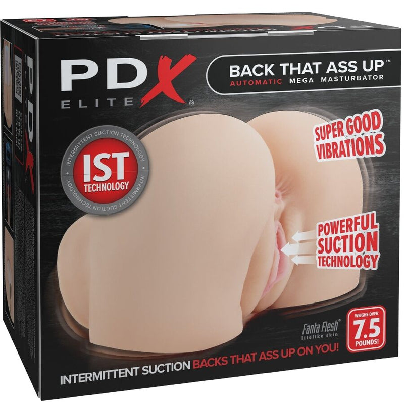 Pdx elite - back that ass up masturbatore realistico vibrante per vagina e ano