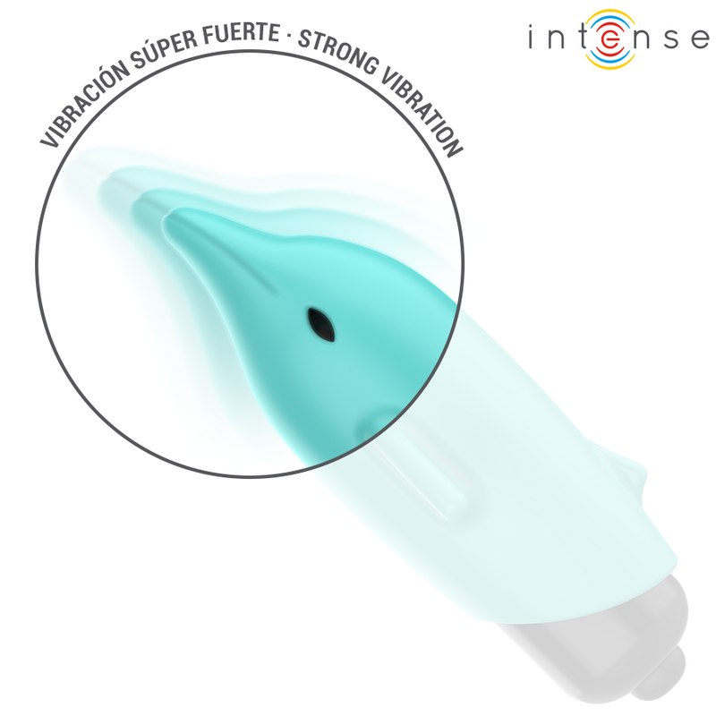 Intense - echo vibrante bullet delfino blu 8 x 4,7 cm