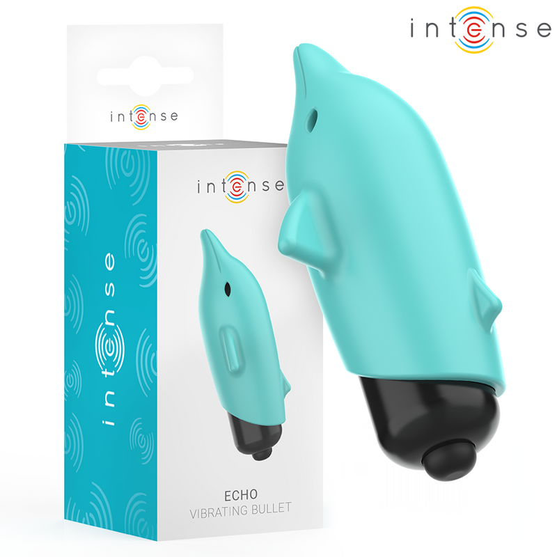 Intense - echo vibrante bullet delfino blu 8 x 4,7 cm
