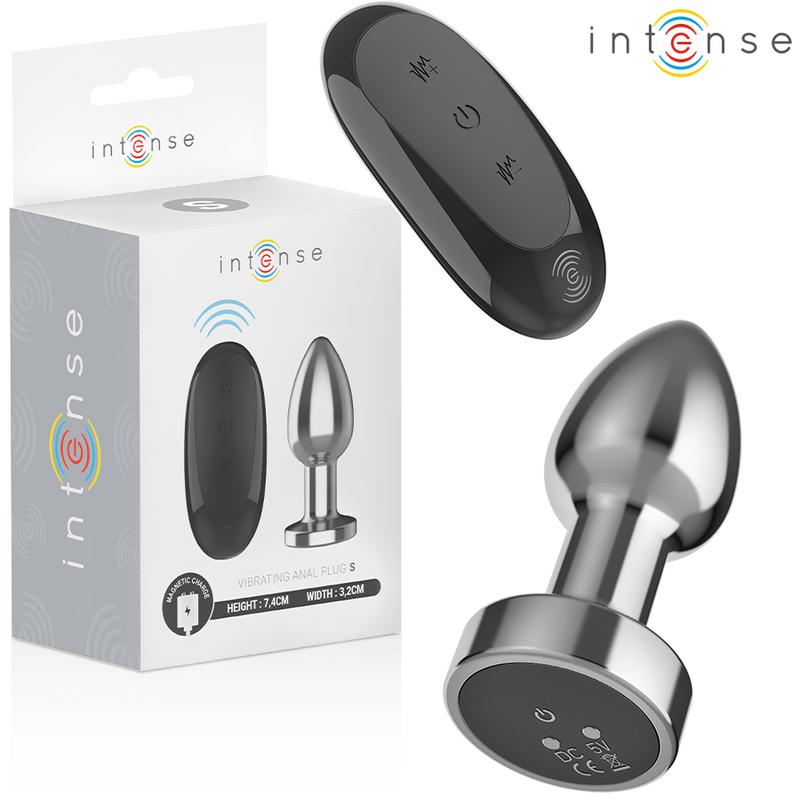 Intense - plug anale 10 vibrazioni metallo con telecomando s