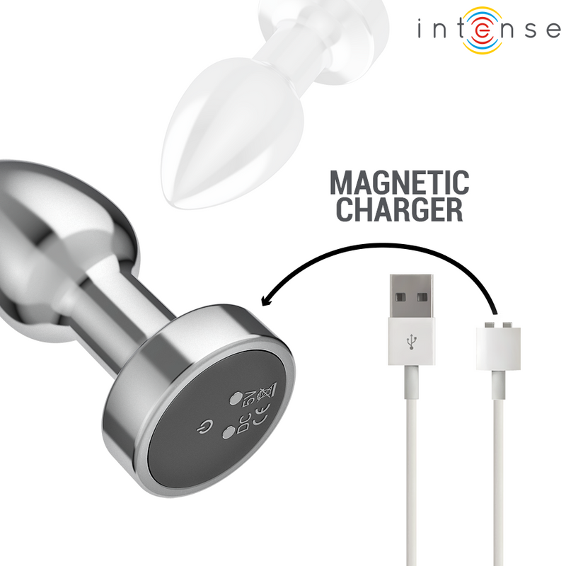 Intense - plug anale 10 vibrazioni metallo con telecomando s