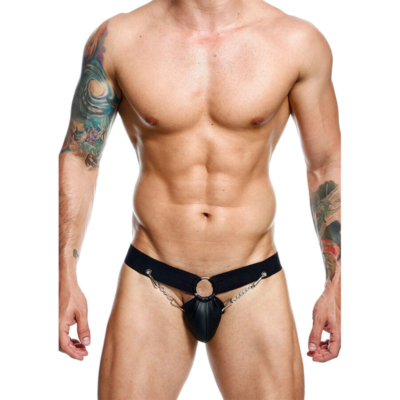 Mob - dngeon jockstrap nero con catena taglia unica