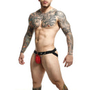 Mob - dngeon jockstrap rosso con catene taglia unica
