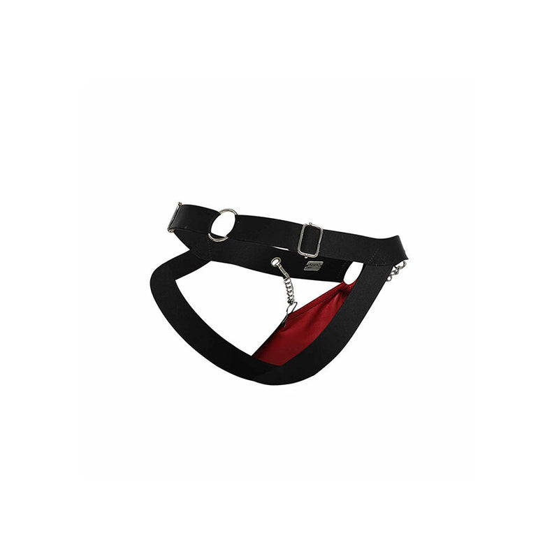 Mob - dngeon jockstrap rosso con catene taglia unica