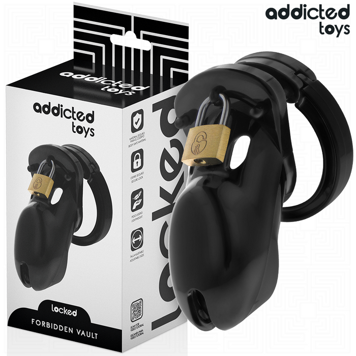 Addicted toys locked - gabbia per pene forbidden vault 10 cm