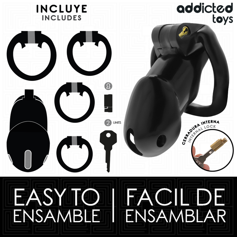 Addicted toys locked - mindnight cell gabbia per pene taglia l