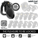 Addicted toys locked- mindnight cell gabbia per pene taglia s 4.8 cm
