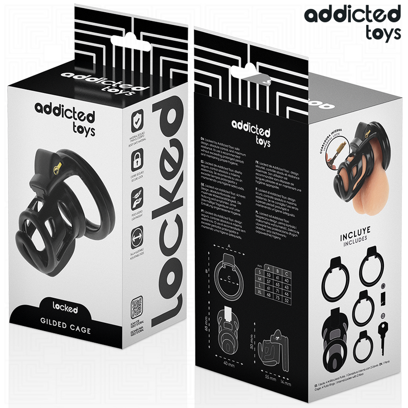Addicted toys locked - gabbia per pene gilden cage 8,5 cm