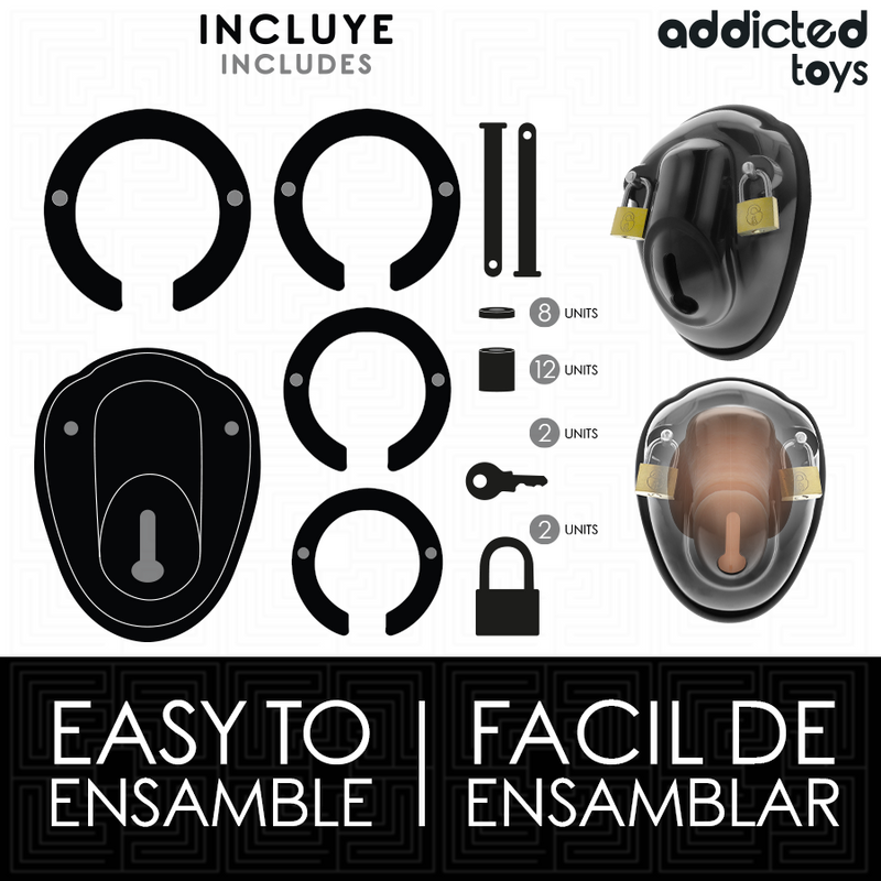 Addicted toys locked - gabbia per pene senza chiave 11,5 cm