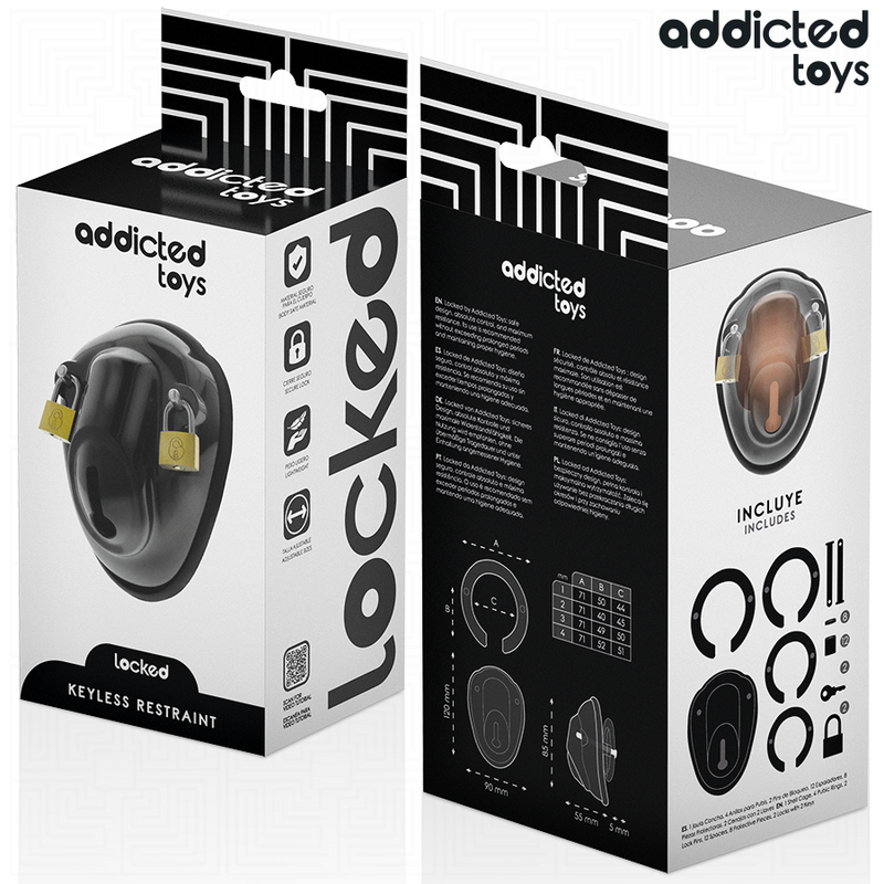 Addicted toys locked - gabbia per pene senza chiave 11,5 cm