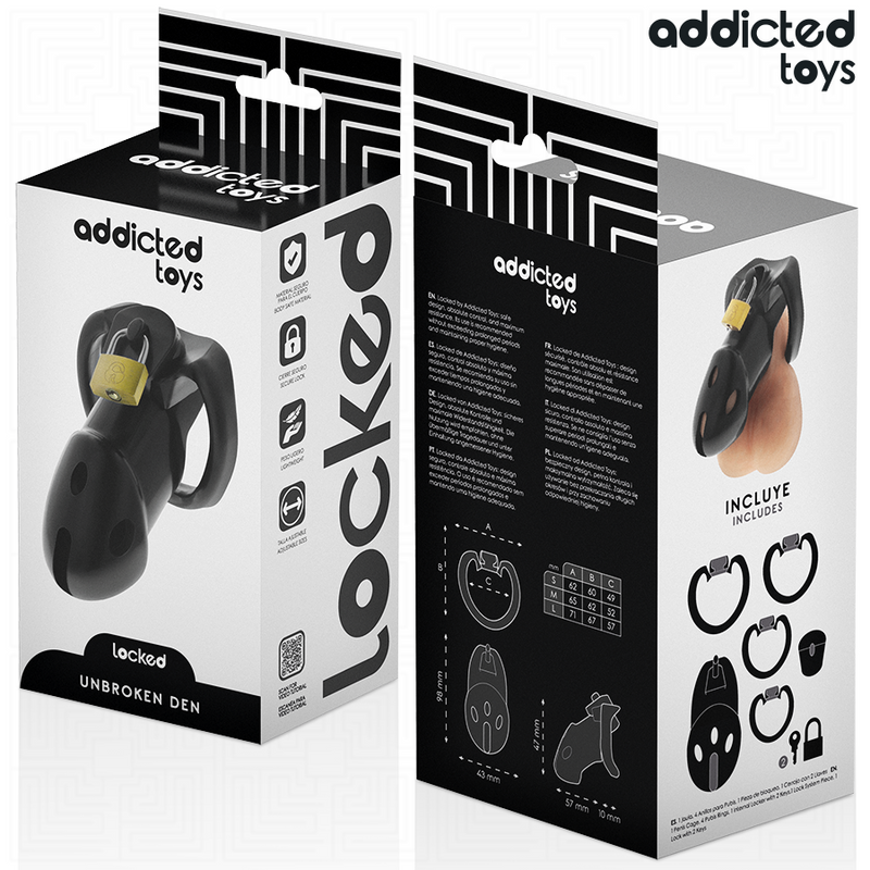 Addicted toys locked - gabbia per pene den non rottura 9,8 cm