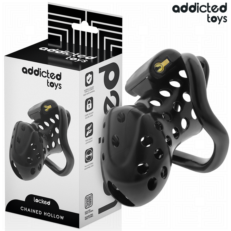Addicted toys locked - gabbia per pene cava con catena 10,5 cm