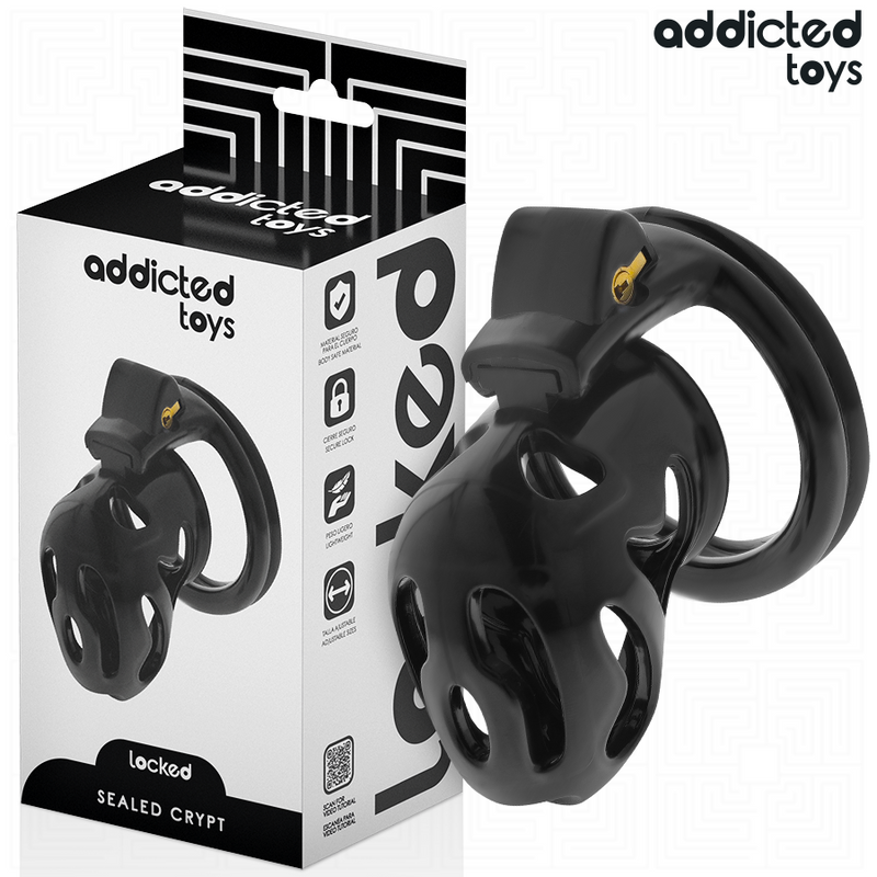 Addicted toys locked - gabbia per pene sigillata crypt 8 cm