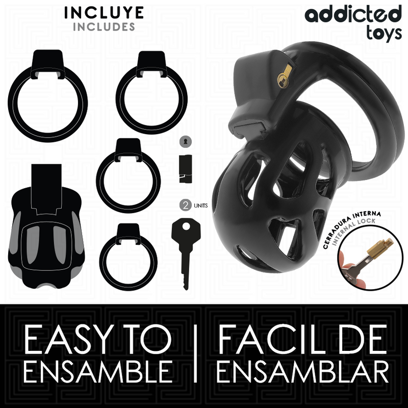 Addicted toys locked - gabbia per pene silenziosa 7,5 cm