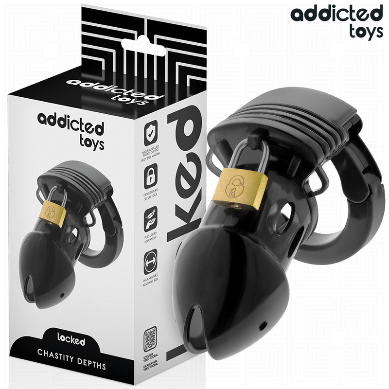 Addicted toys bloccato - gabbia per pene profonda di castità 7,5 cm