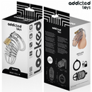 Addicted toys locked - gabbia per pene in metallo con cellule di ferro taglia m