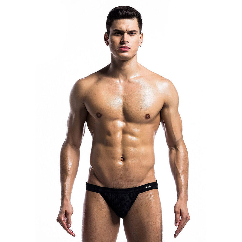 Mob - costume da bagno fetish jockstrap nero taglia s