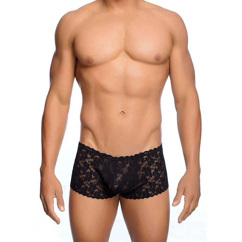 Mob - boxer in pizzo nero taglia s/m
